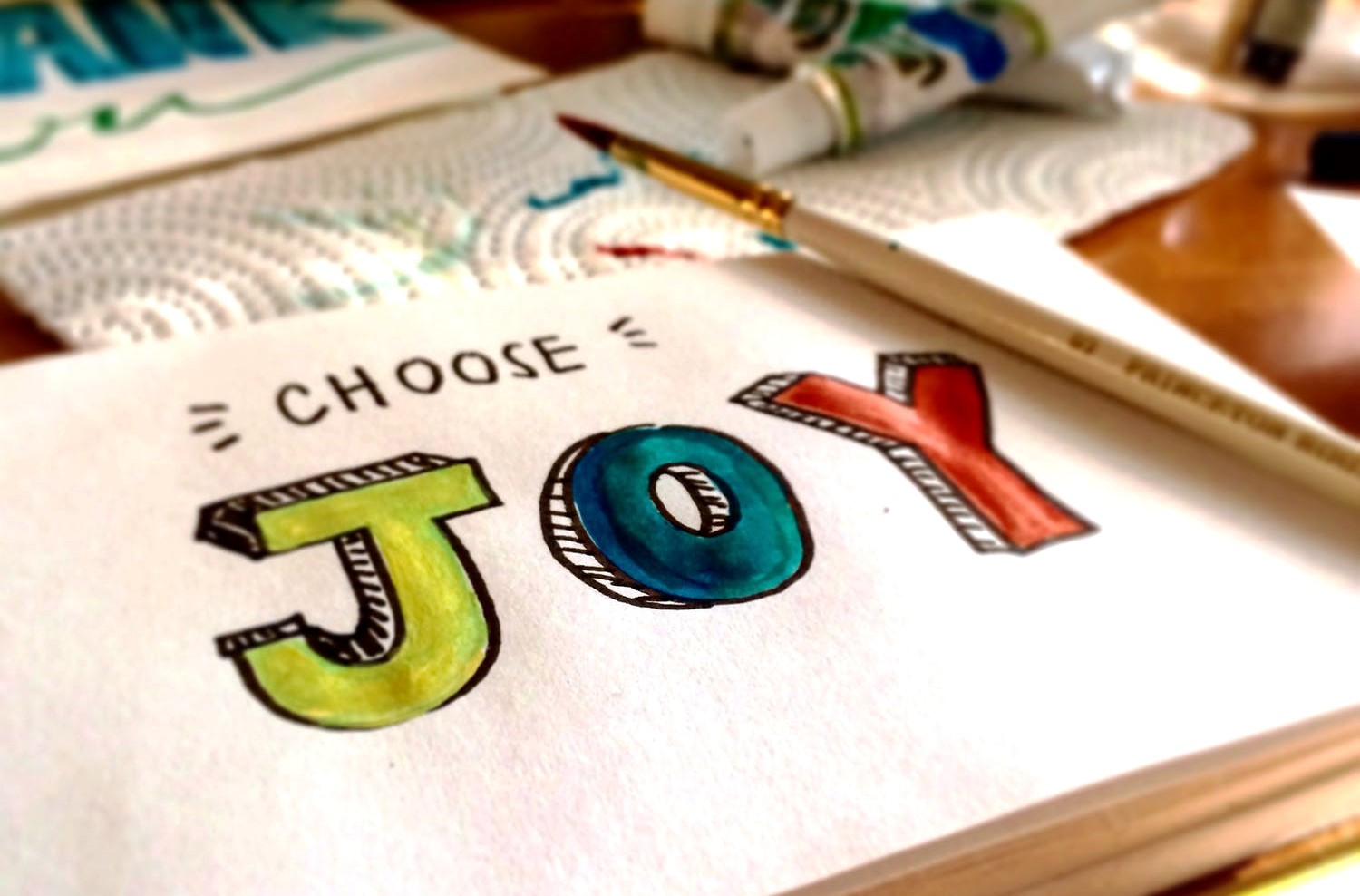 joy written with colors